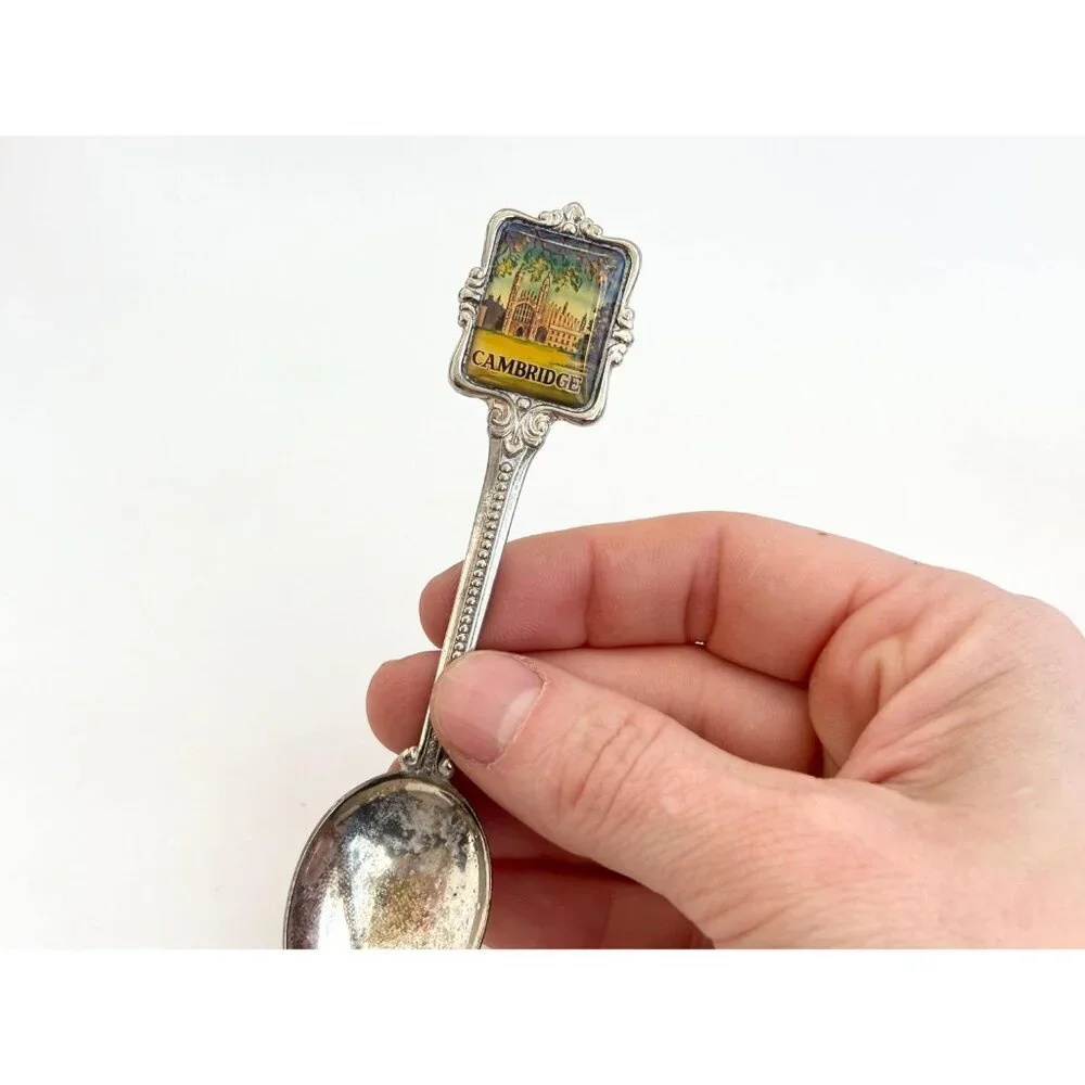 Cambridge, England Photo Silver Plated Collectible E.P.N.S. Vintage Tiny Spoon